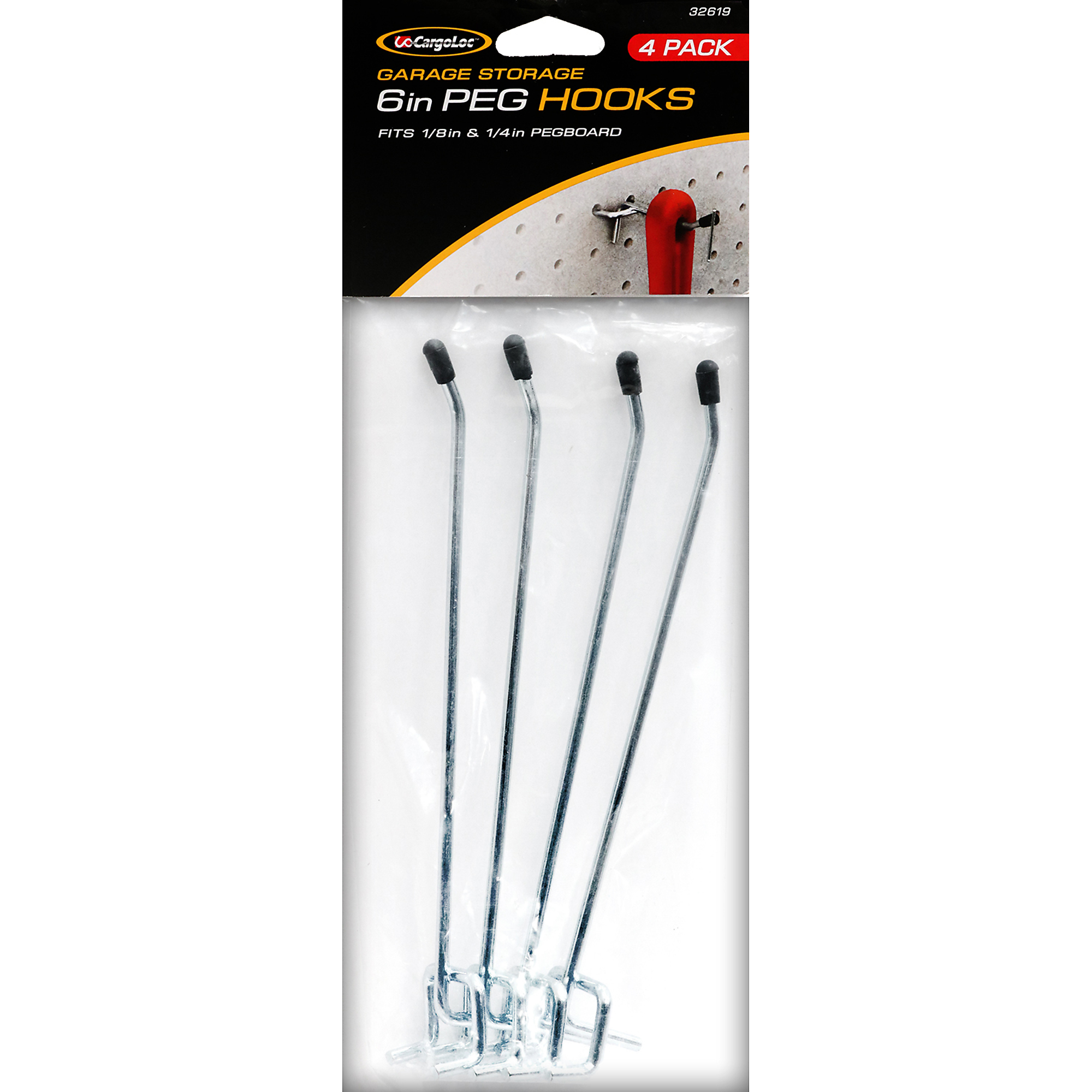 CargoLoc Peg Hooks — 4-Pc., 6in., Model# 32619